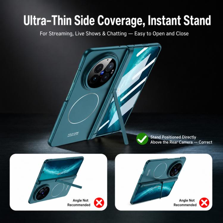 GKK Integrated Magnetic Folding Hinge Full Coverage Phone Case with Side Cover Holder
