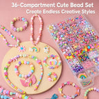 36-grid DIY Beaded Bracelet Kit — Multiple Accessories