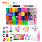 Rainbow Rubber Bands DIY Craft Bracelet Making Kit, 1600 PCS/Box 36-grid