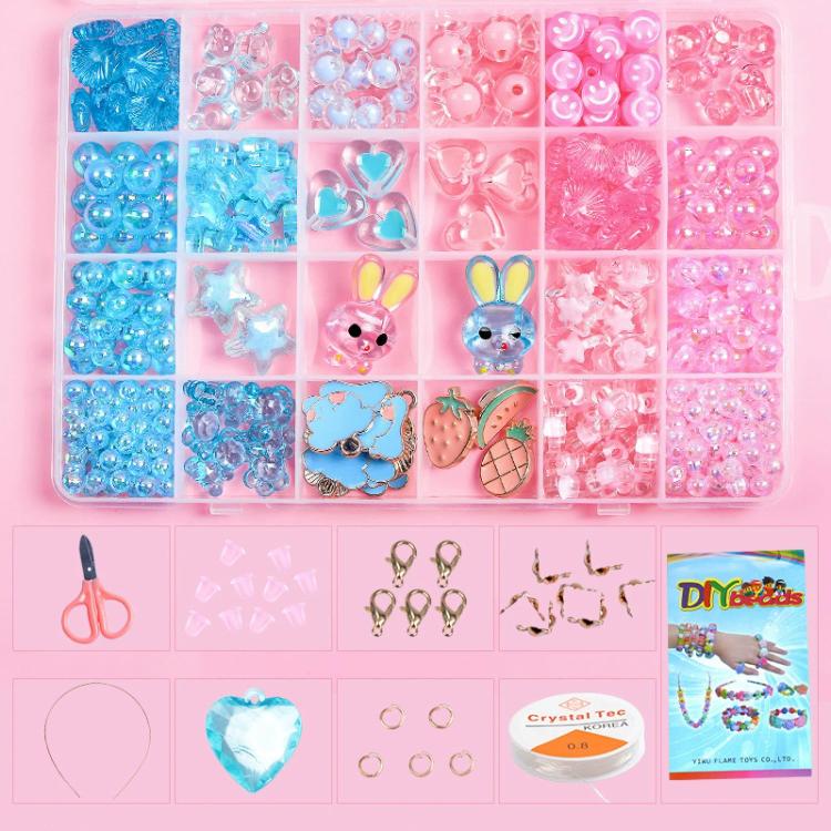 24-grid Children DIY Beaded Bracelet Kit — 24-grid (Dazzling Beads)