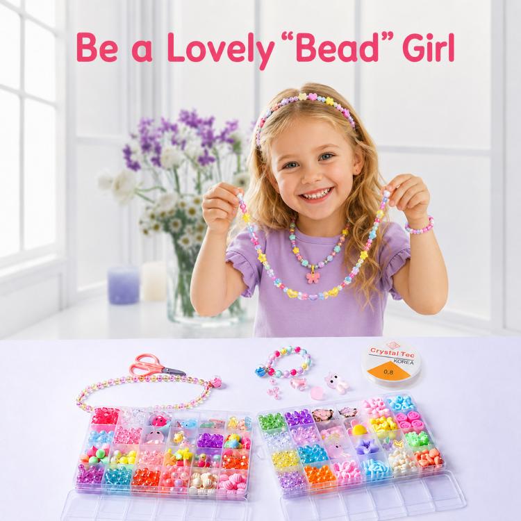 24-grid Children DIY Beaded Bracelet Kit