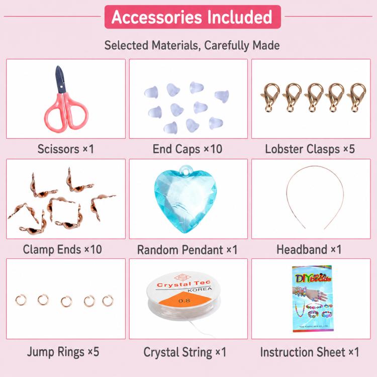 24-grid Children DIY Beaded Bracelet Kit