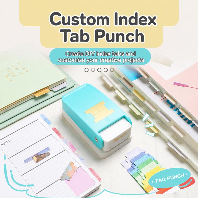 KW-TRIO BQJ-04 Homemade Index Label Puncher — Green