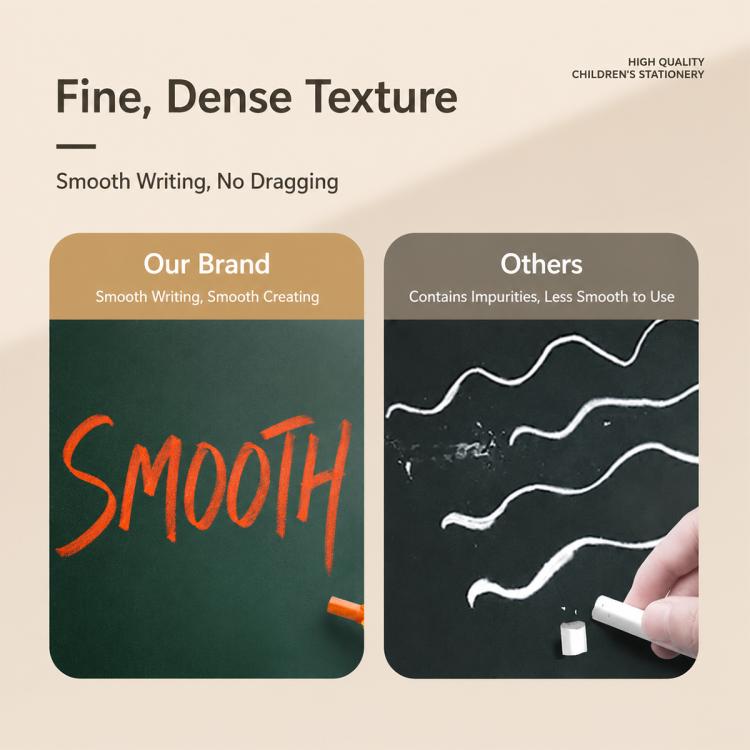 ENMY Dust-Reduced Colored Chalk for Blackboard, Drawing, Doodling