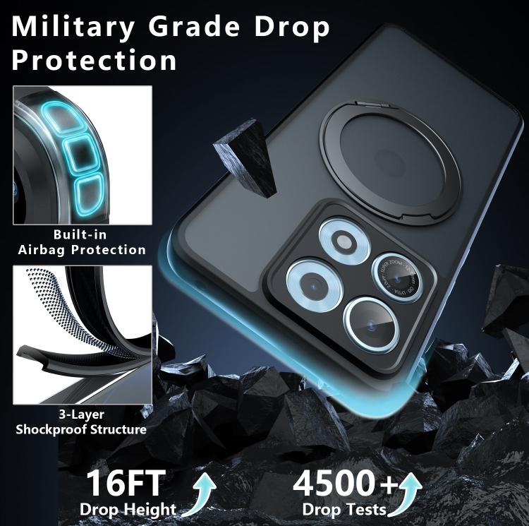 Armor Magnetic Holder PC Hybrid TPU Phone Case