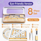 8PCS / Set Anti-myopia Compass and Ruler Set For Students — view 13