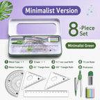 8PCS / Set Anti-myopia Compass and Ruler Set For Students — view 14
