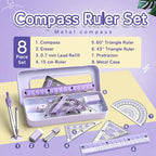 8PCS / Set Anti-myopia Compass and Ruler Set For Students — view 5