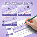 8PCS / Set Anti-myopia Compass and Ruler Set For Students — view 9