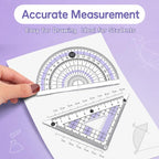 8PCS / Set Anti-myopia Compass and Ruler Set For Students — view 10