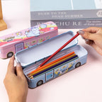 Creative Bus Double-Layer Metal Pencil Box — view 4