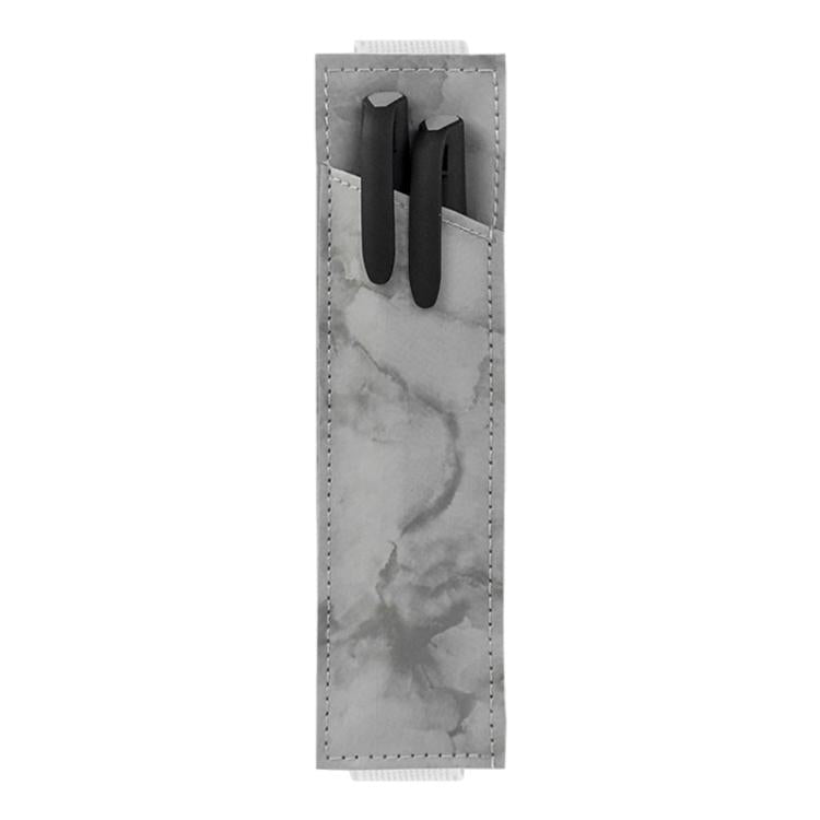 Leak-Proof Multi-Functional PU Leather Pen Sleeve — Gray