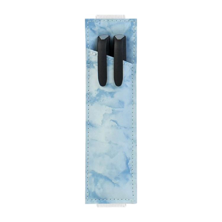 Leak-Proof Multi-Functional PU Leather Pen Sleeve — Blue