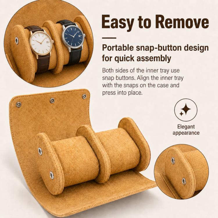 Portable Vintage Leather Watch Storage Case — view 9