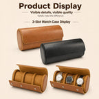 Portable Vintage Leather Watch Storage Case — view 11