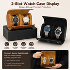 Portable Vintage Leather Watch Storage Case — view 12