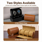 Portable Vintage Leather Watch Storage Case — view 13
