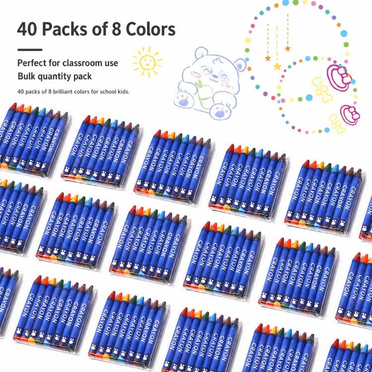 ENMY 320 PCS/Box Washable Color Crayons Oil Pastels — view 3