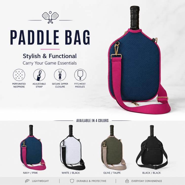 Neoprene Pickleball Paddle Cover Waterproof Single-Shoulder Bag