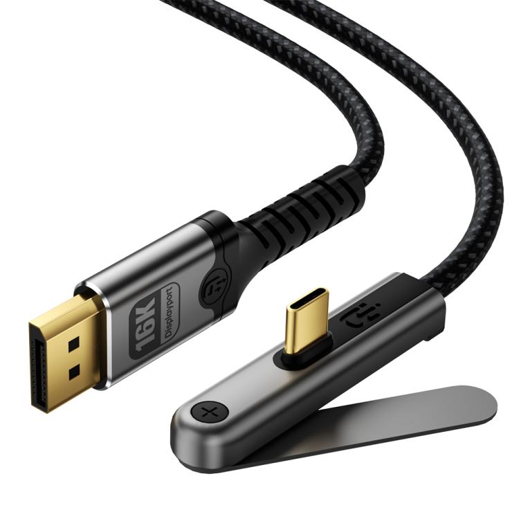 DOONJIEY DJMS07 Type-C to DisplayPort 2.1 16K 60Hz Ultra HD Video Cable with Phone Holder