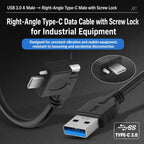 USB 3.0 Male to Left Angle USB-C / Type-C 3.1 Data Cable with Screw-lock — view 10