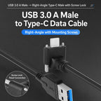 USB 3.0 Male to Down Angle USB-C / Type-C 3.1 Data Cable with Screw-lock — view 9
