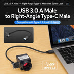 USB 3.0 Male to Down Angle USB-C / Type-C 3.1 Data Cable with Screw-lock — view 11