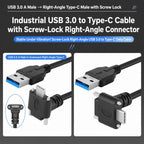 USB 3.0 Male to Down Angle USB-C / Type-C 3.1 Data Cable with Screw-lock — view 12