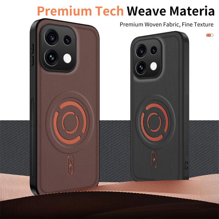 WANLONFENG Tech Fabric Texture Magnetic Phone Case with 2pcs Screen Films