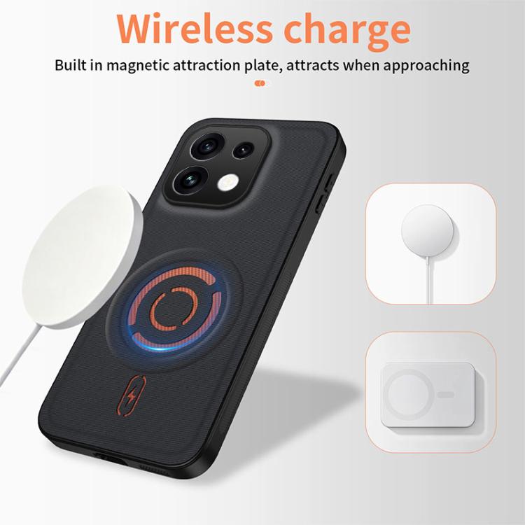 WANLONFENG Tech Fabric Texture Magnetic Phone Case with 2pcs Screen Films