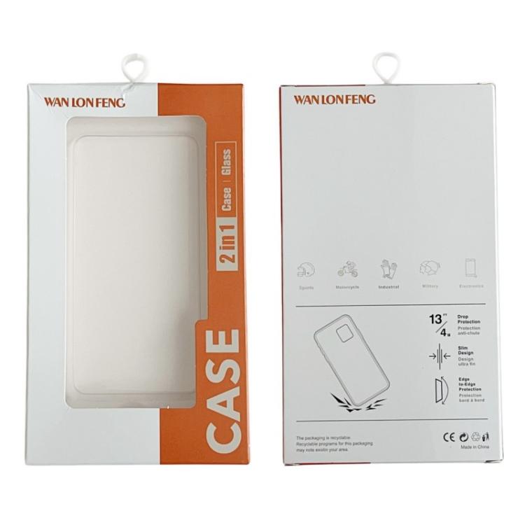WANLONFENG Tech Fabric Texture Magnetic Phone Case with 2pcs Screen Films