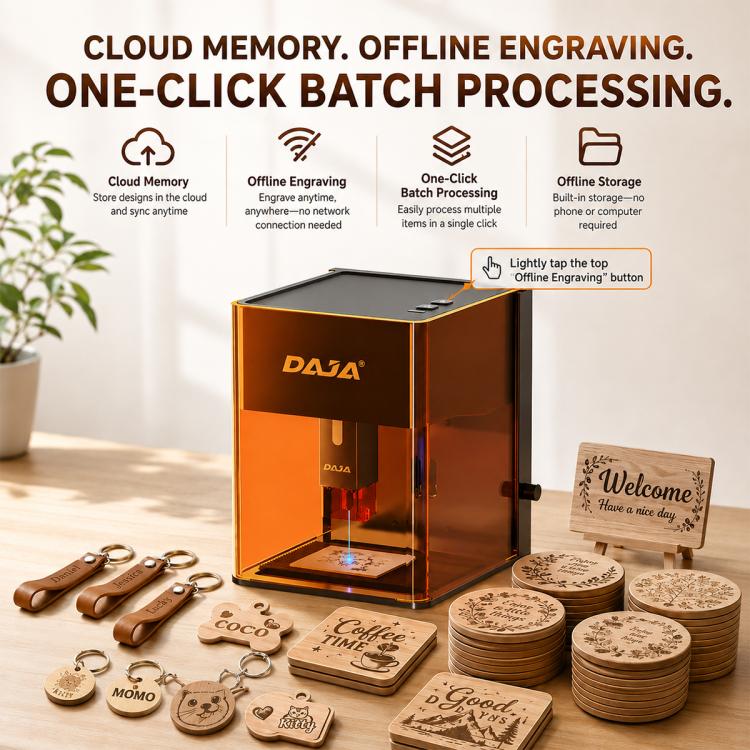 DAJA DJ6 Pro Mini Fully Automatic Laser Engraving Machine