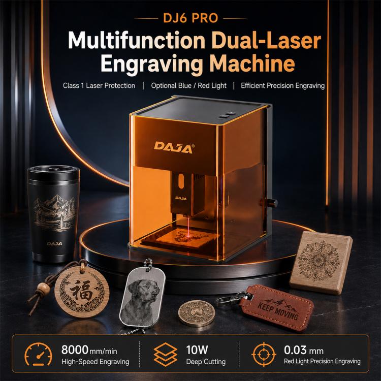 DAJA DJ6 Pro Mini Fully Automatic Laser Engraving Machine