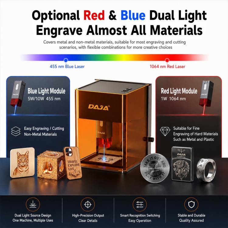 DAJA DJ6 Pro Mini Fully Automatic Laser Engraving Machine