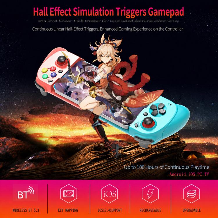 MOCUTE 062 Dual Joysticks & Hall-Effect Triggers Stretchable BT Mobile Game Controller