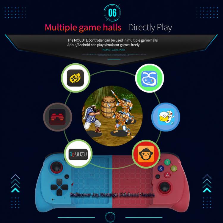 MOCUTE 062 Dual Joysticks & Hall-Effect Triggers Stretchable BT Mobile Game Controller