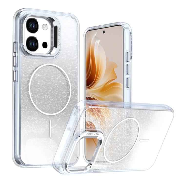 Glitter Gradient Magnetic Lens Frame Holder Phone Case