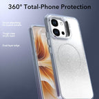 Glitter Gradient Magnetic Lens Frame Holder Phone Case