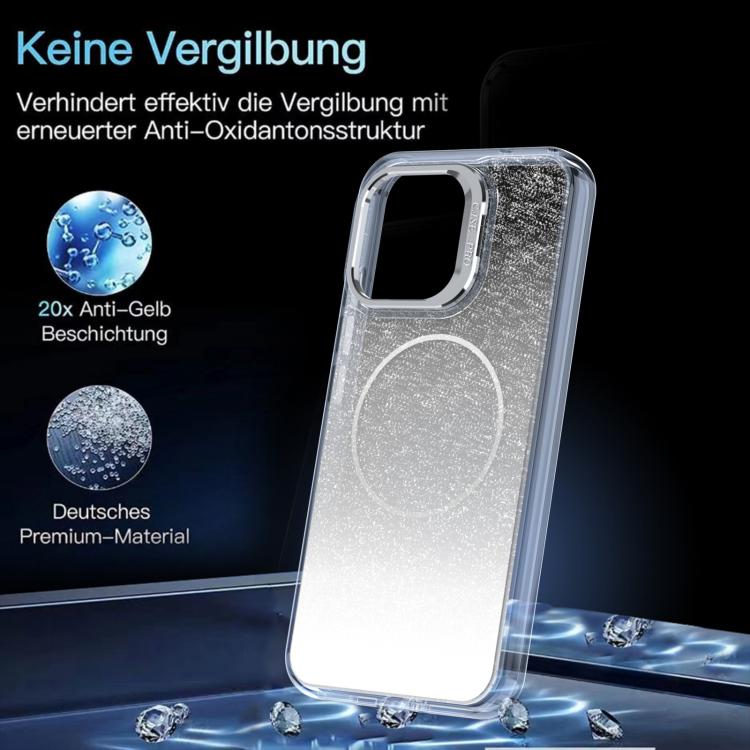 Glitter Gradient Magnetic Lens Frame Holder Phone Case