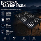 Outdoor Camping Off-Road Portable Folding Metal Dining Table