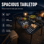 Outdoor Camping Off-Road Portable Folding Metal Dining Table
