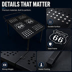 Outdoor Camping Off-Road Portable Folding Metal Dining Table