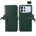 Genuine Leather Litchi Texture RFID Leather Phone Case