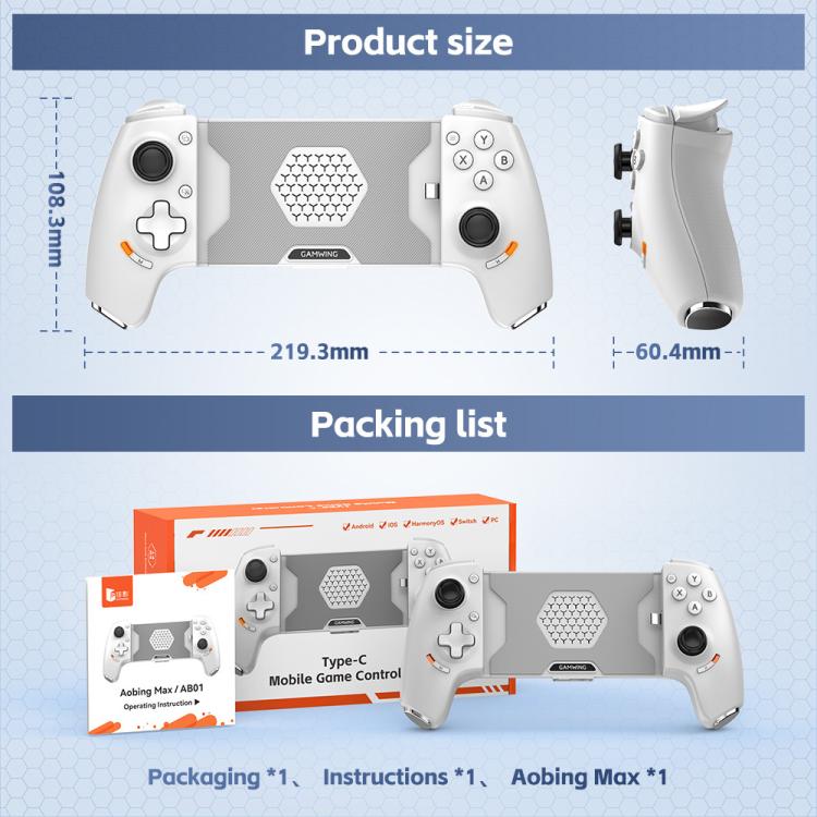 AB01 Max Type-C Bluetooth Stretchable Game Controller