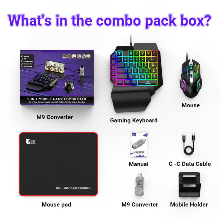 Gamwing M9 Mobile Game Converter Keyboard and Mouse Set — view 2