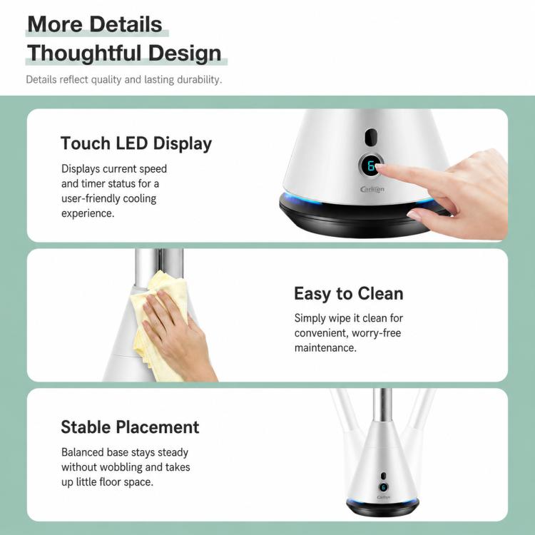 Carkiien SKJ-CR010D Floor Freestanding Bladeless Tower Fan, Circulation Fan with Remote Control — view 12
