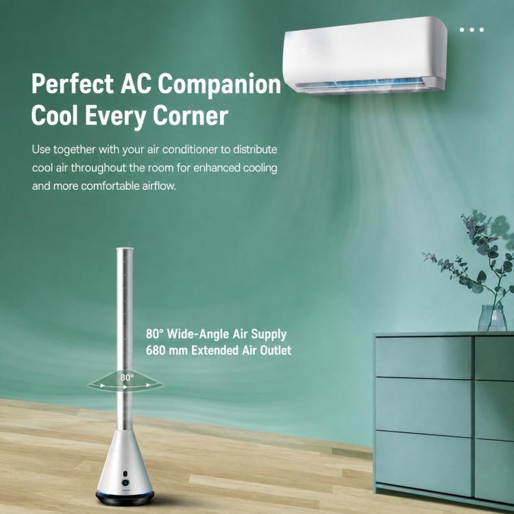 Carkiien SKJ-CR010D Floor Freestanding Bladeless Tower Fan, Circulation Fan with Remote Control — view 6