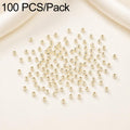 100 PCS/Pack Gold-Plated Round Spacer Beads for DIY Jewelry Making, Smooth Finish, Straight Hole