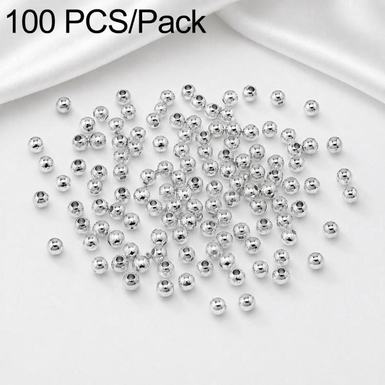 100 PCS/Pack Gold-Plated Round Spacer Beads for DIY Jewelry Making, Smooth Finish, Straight Hole — view 21