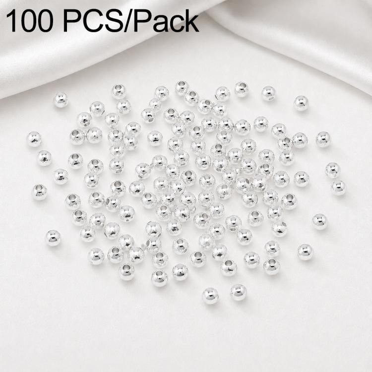 100 PCS/Pack Gold-Plated Round Spacer Beads for DIY Jewelry Making, Smooth Finish, Straight Hole — view 22